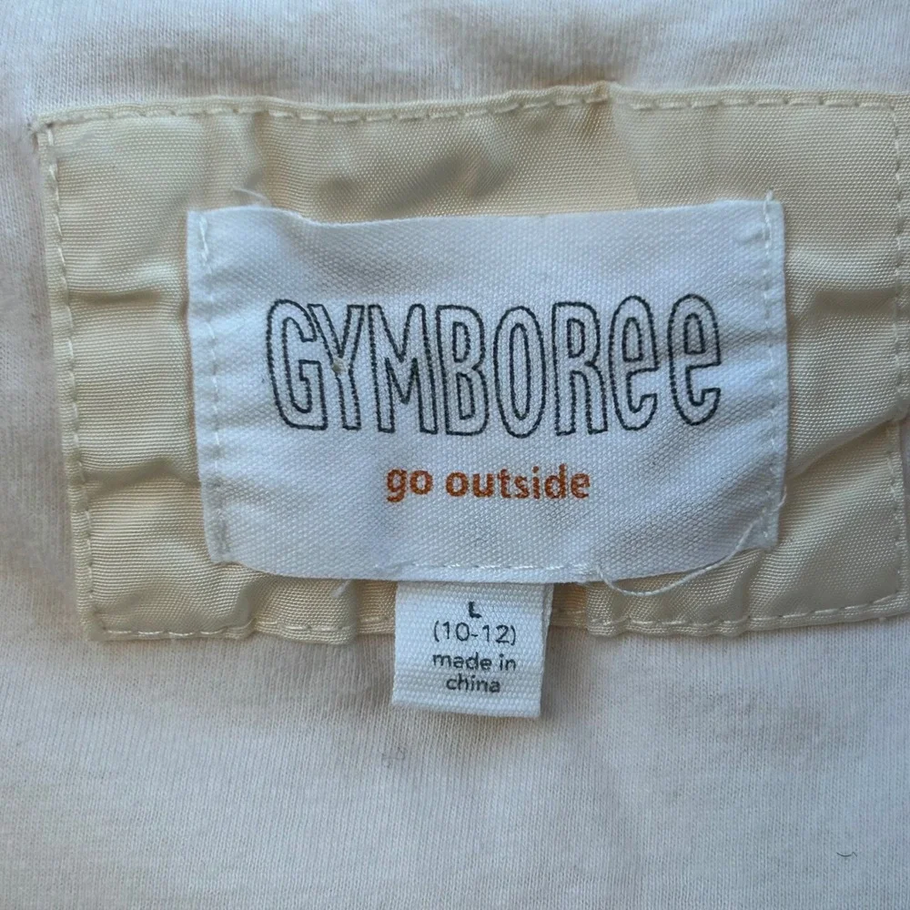 Gymboree Girls L 10-12 Hooded Windbreaker Jacket Colorblock Zip Lightweight